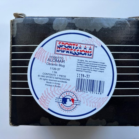 Roberto Alomar Coffee Mug Vintage 1993 Sports Impressions - Rare - Picture 6 of 7